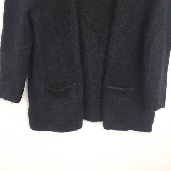 Sezane Georges Open Front Mohair Cardigan in Black Small - Picture 4 of 9